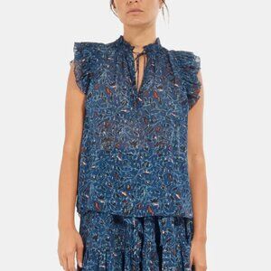 Ulla Johnson Blue Floral Top (2)
